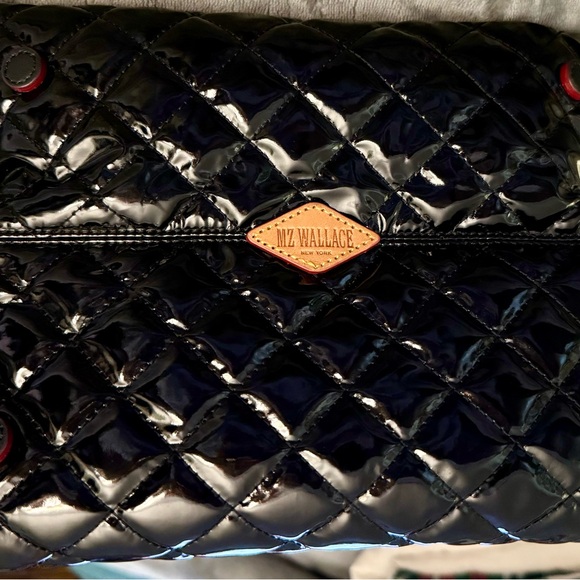 MZ Wallace Small Metro Quilted Bag in Black Lacquer - Picture 3 of 5